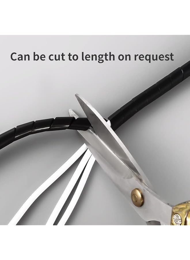 promass 2Pack Spiral Cable Wrap Spiral Wire Wrap Cord Covers Bundle Sleeve Hose Tangle Stop Cord Cover and Detangler Cable Wire Holder Organizer for PC TV Computer Electrical Wire Organizer 10M - Image 5