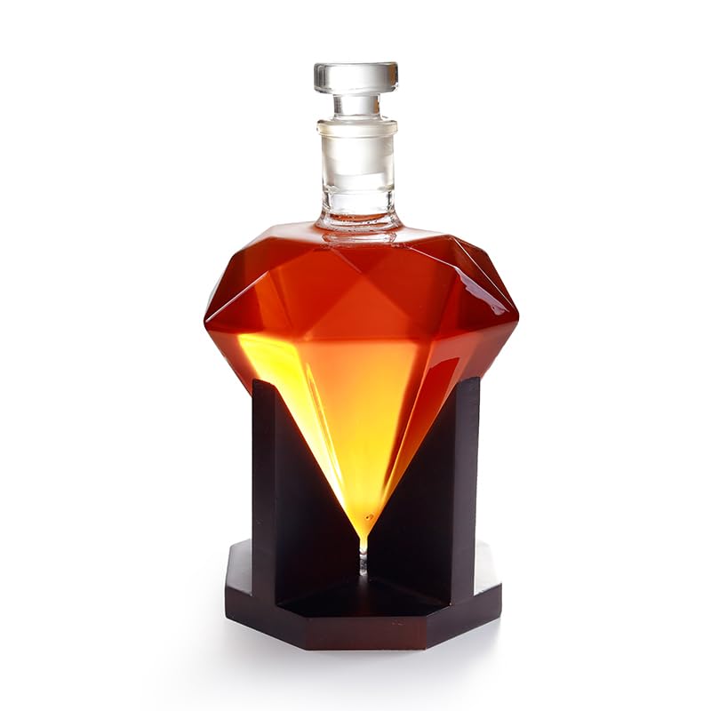 FALKOR Luxury Glassware - Cullinan Diamond Decanter Diamond Decanter- Drinking Party Accessory - for Whiskey, Liquor, Scotch, Bourbon, Vodka or Wine - 1000ml - Image 2