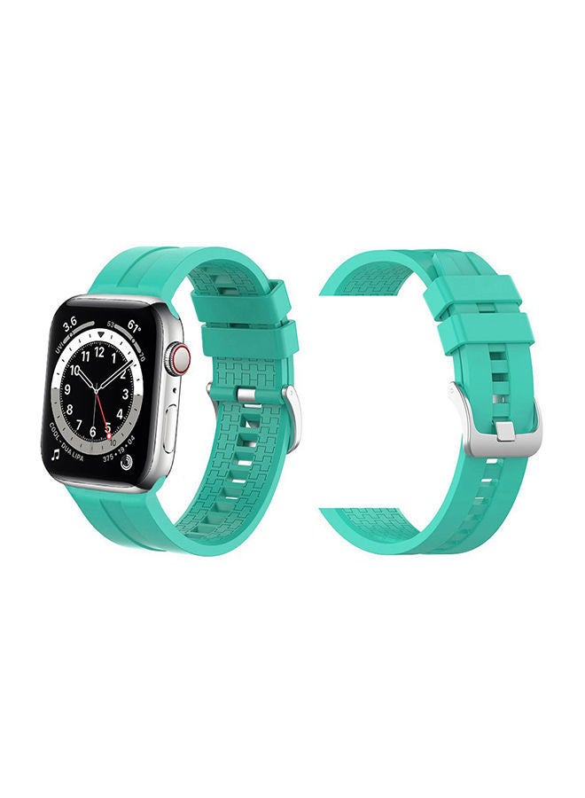 NIBEMINENT Silicon Replacement Band For Apple Watch Series 6/SE/5/4/3/2/1 Turquoise Green