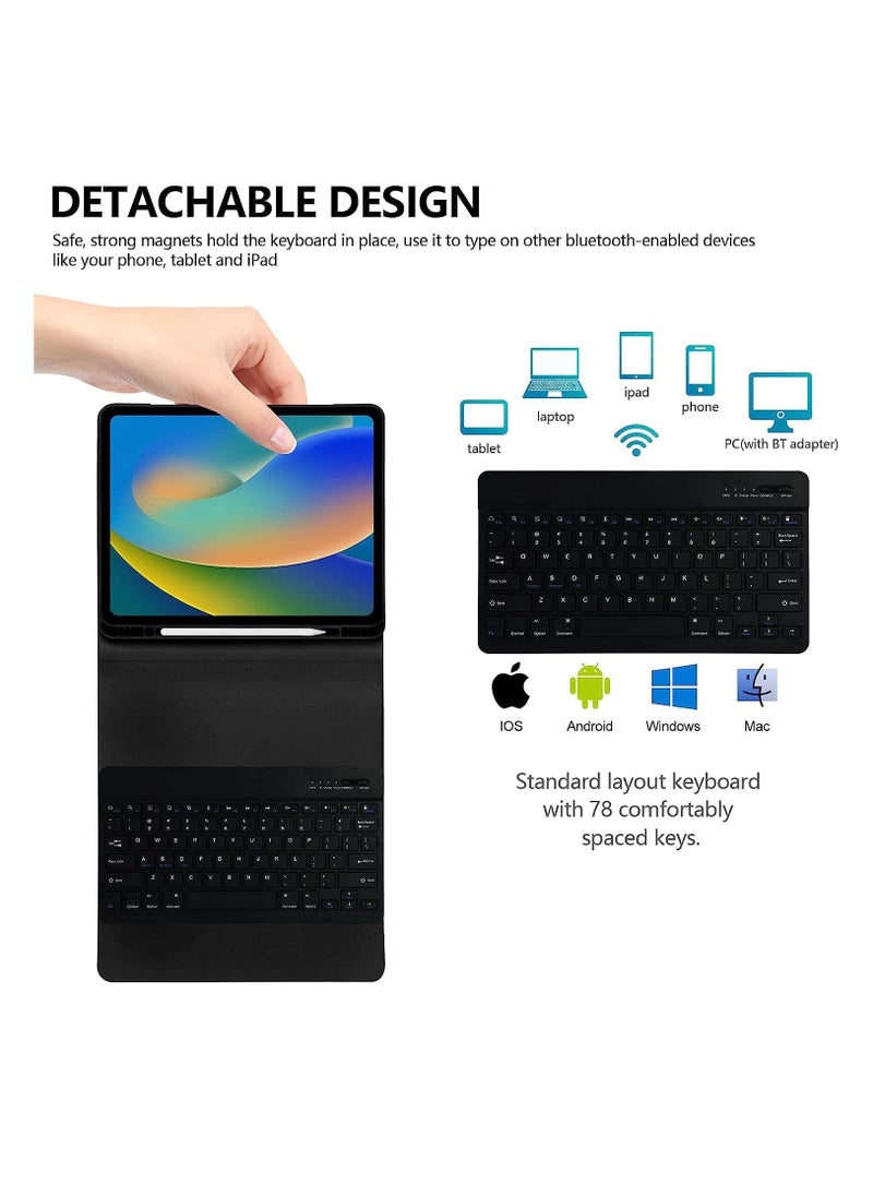 Generic - iPad Pro 12.9 inch 2022 Case with Keyboard - Keyboard Case for 12.9-inch iPad Pro 6th/5th/4th/3rd Generation) with Smart Magic Wireless Keyboard-Bulit-in Pencil Holder-Auto Sleep/Wake Function - Image 1