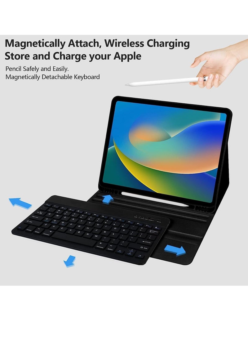 Generic - iPad Pro 12.9 inch 2022 Case with Keyboard - Keyboard Case for 12.9-inch iPad Pro 6th/5th/4th/3rd Generation) with Smart Magic Wireless Keyboard-Bulit-in Pencil Holder-Auto Sleep/Wake Function - Image 1