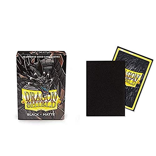 Dragon Shield Matte Mini Japanese Black 60 ct Card Sleeves Individual Pack - Image 1