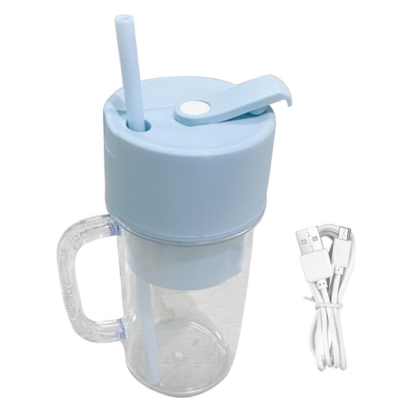 FONTRA Portable Crusher Juicer USB Rechargeable Compact Design Fresh Juice Blender with Handle Straw Smoothie Sipper 6 Stainless Steel Blades Perfect for OntheGo 340ml - Image 5