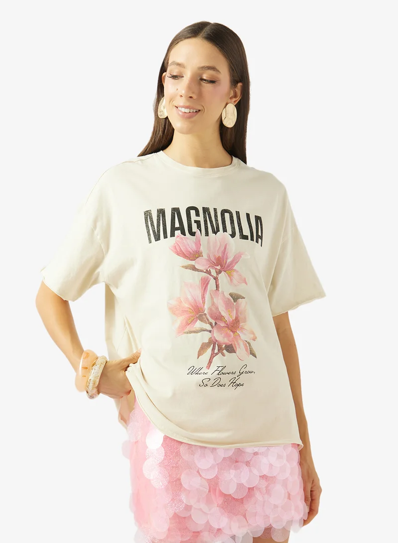 اونلي Oversized Short-Sleeve Box Top