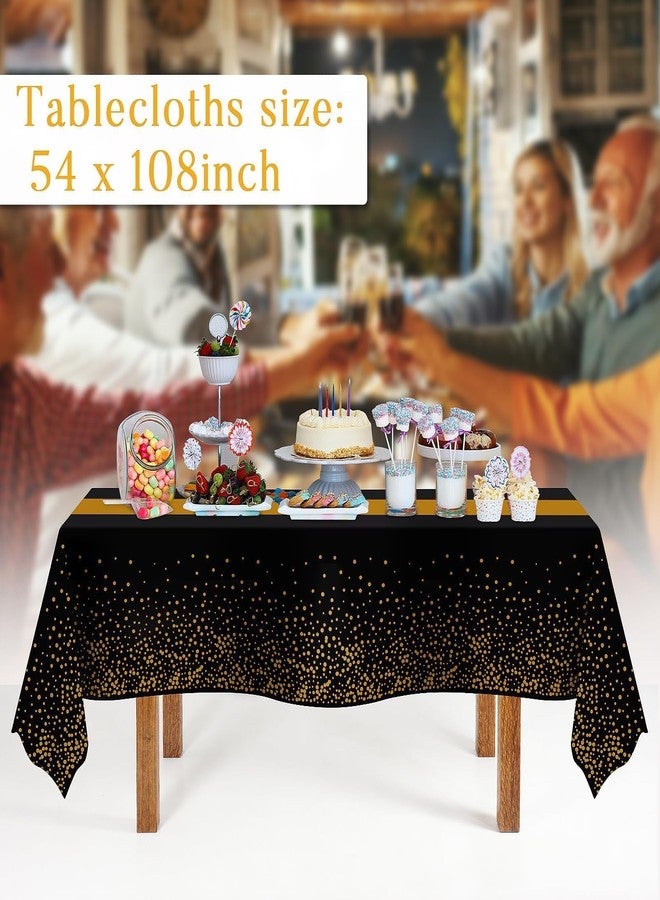 Childom 3Pack Graduation Tablecloth, Graduation Party Decorations 2024 Purple and Gold, Graduation Table Cloth 54"x108" Waterproof Plastic Disposable Tablecloth for Parties, Graduation Party Supplies - Image 2