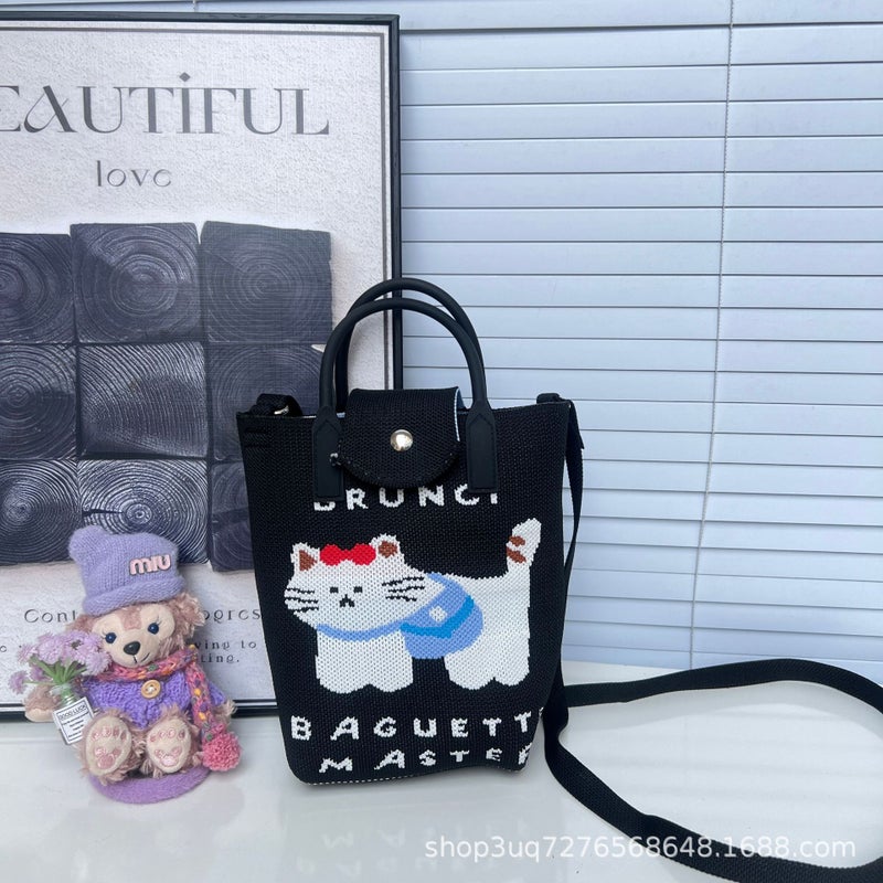 American Style Retro Designer Silicone Hand Crossbody Bag Adjustable Shoulder Strap Vegetable Basket Mobile Phone Coin Wallet - Image 1
