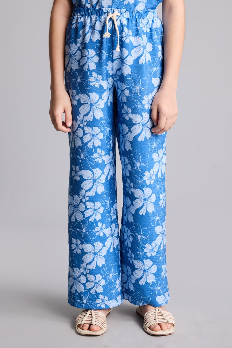 DeFacto Blue Girl Wide Leg Trousers Casual - Image 4