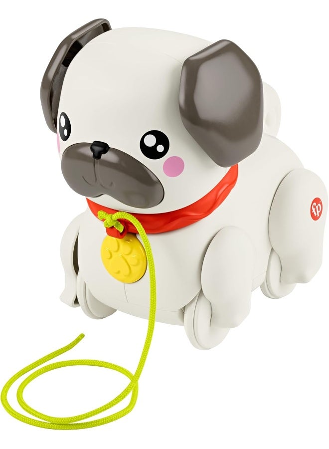 Fisher-Price ​Baby & Toddler Pull Toy Fp Pets Walk-The-Pup-Pug With Motion & Sounds For Kids Ages 12+ Months - Image 1