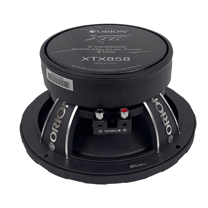Orion مكبرات صوت أورين XTR XTX858 عالية الكفاءة 8 بوصة، 1600 واط أقصى طاقة، 400 واط RMS، 8 أوم، 2 بوصة لفائف صوت - نظام صوتي احترافي للسيارات، مكبرات صوت متوسطة المدى (زوج)  - Image 5