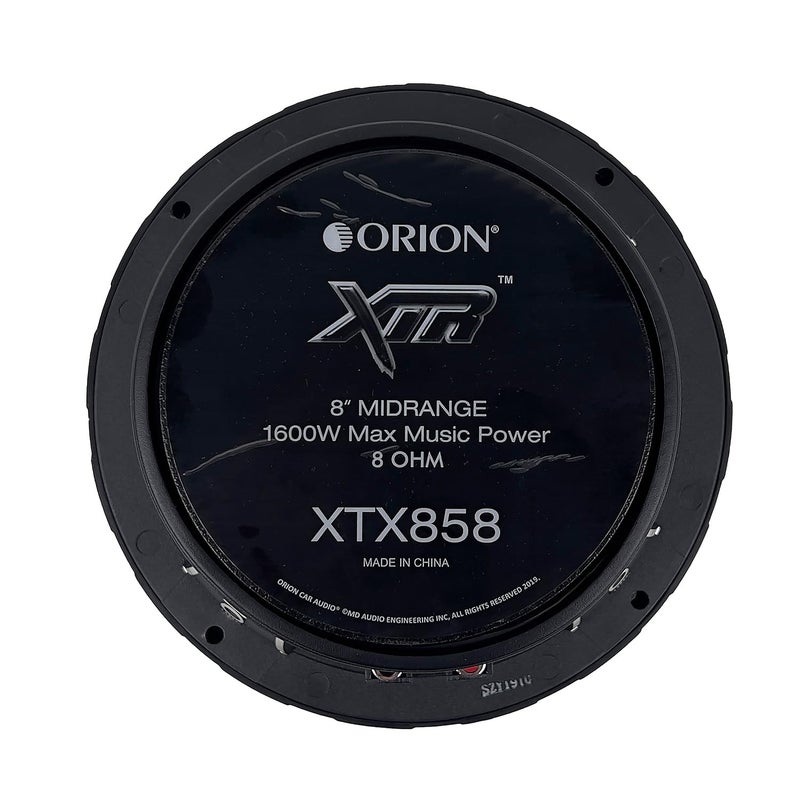 Orion مكبرات صوت أورين XTR XTX858 عالية الكفاءة 8 بوصة، 1600 واط أقصى طاقة، 400 واط RMS، 8 أوم، 2 بوصة لفائف صوت - نظام صوتي احترافي للسيارات، مكبرات صوت متوسطة المدى (زوج)  - Image 4