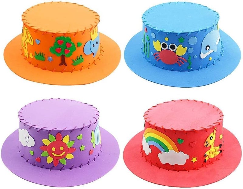 pyypbcym 4 Pcs Toddler Sewing Kits , DIY Art Craft Hand Stitch Play Set, Preschool Educational Toys for Boys & Girls, Fun Fine Motor Skills Activity - Image 1