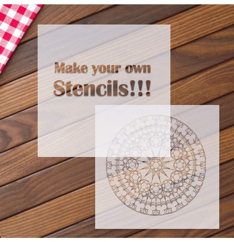 GREENARTZ ورقة فلتر انتشار مايلار 12 × 24 بوصة شفافة حليبية فارغة لصنع القوالب لآلة كريكت، سيلويت، أداة جيرو كات، عبوة من (2) - Image 3