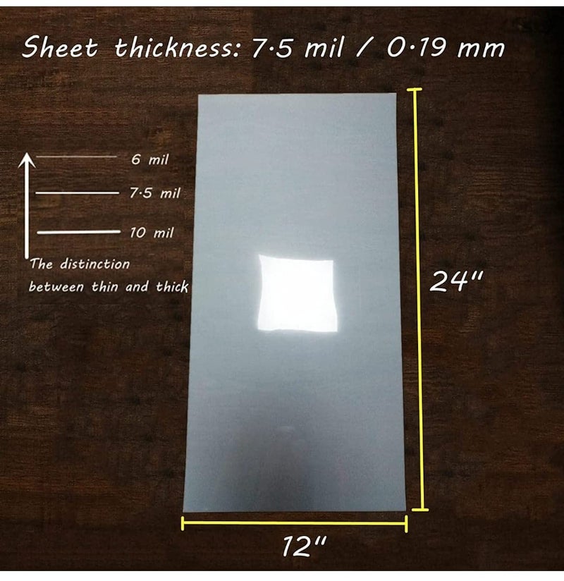 GREENARTZ ورقة فلتر انتشار مايلار 12 × 24 بوصة شفافة حليبية فارغة لصنع القوالب لآلة كريكت، سيلويت، أداة جيرو كات، عبوة من (2) - Image 2