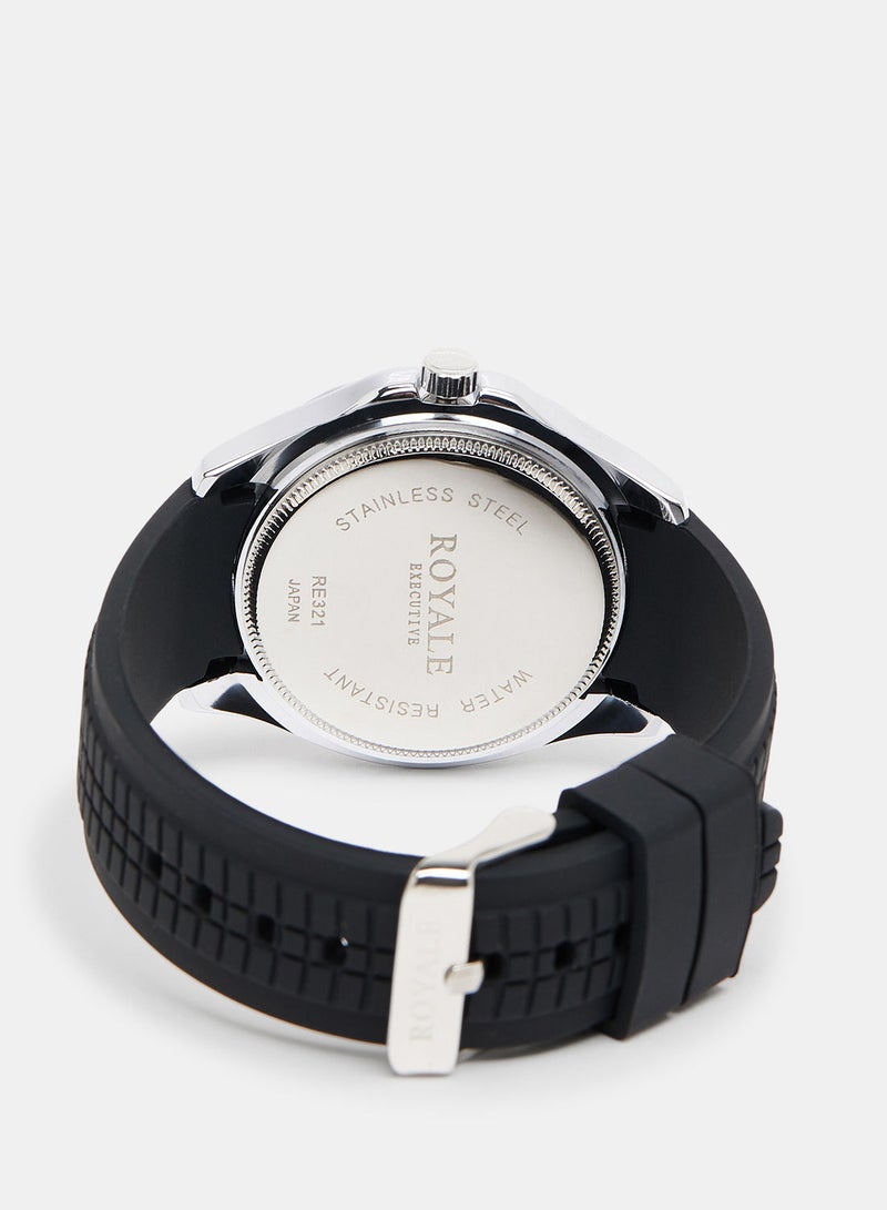 Royale Executive Men's Classic Rubber Strap Watch - Image 2