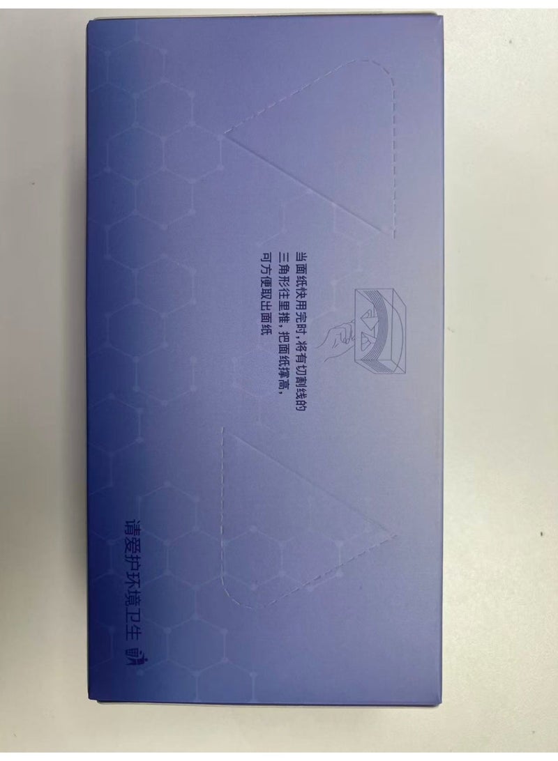 عبوة 10 - OneBox / مناديل وجه ناعمة مزدوجة الطبقة، بيضاء، 18 × 10 سم، 100 ورقة، صديقة للبيئة، آمنة، مناسبة للاستخدام في المنزل والفندق والمطعم - Image 2