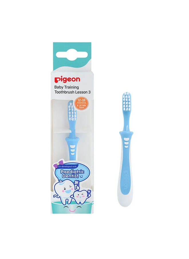 pigeon Baby Training Toothbrush Lesson 3 – Blue