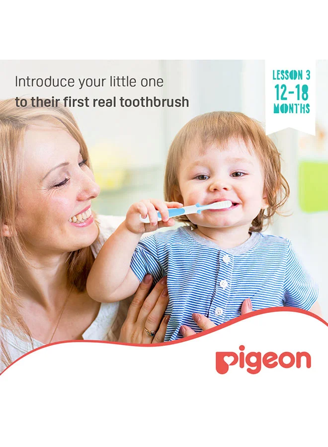 pigeon Baby Training Toothbrush Lesson 3 – Blue