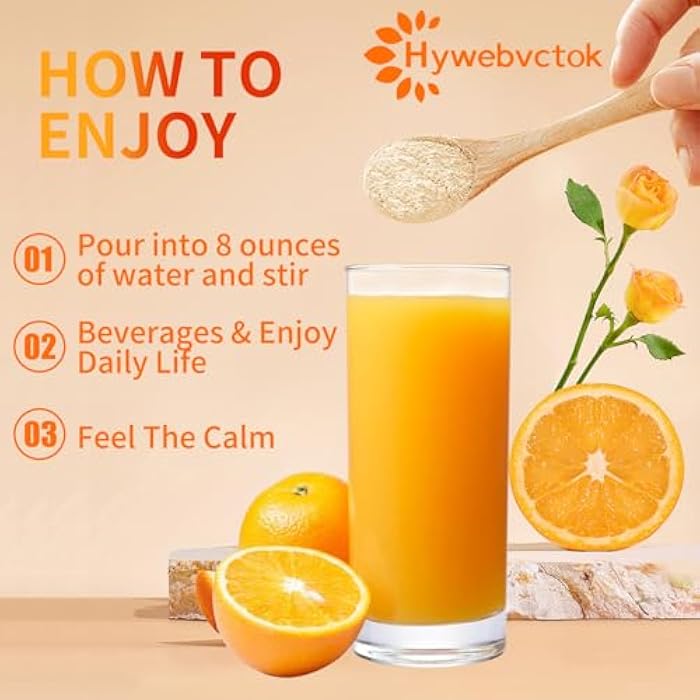 Hywebvctok Cortisol Drink Powder Sugar Free, Natural Cortisol Supplements for Women Men,with Ashwagandha, L-Theanine, Black Pepper Extract, Turmeric Root, Relaxation, Focus,Mental Clarity,6.3 OZ - Image 5