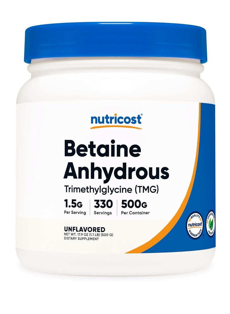 مسحوق بيتايين ثلاثي ميثيل جليسين اللامائي من نيوتريكوست، 500 غرام - Image 1