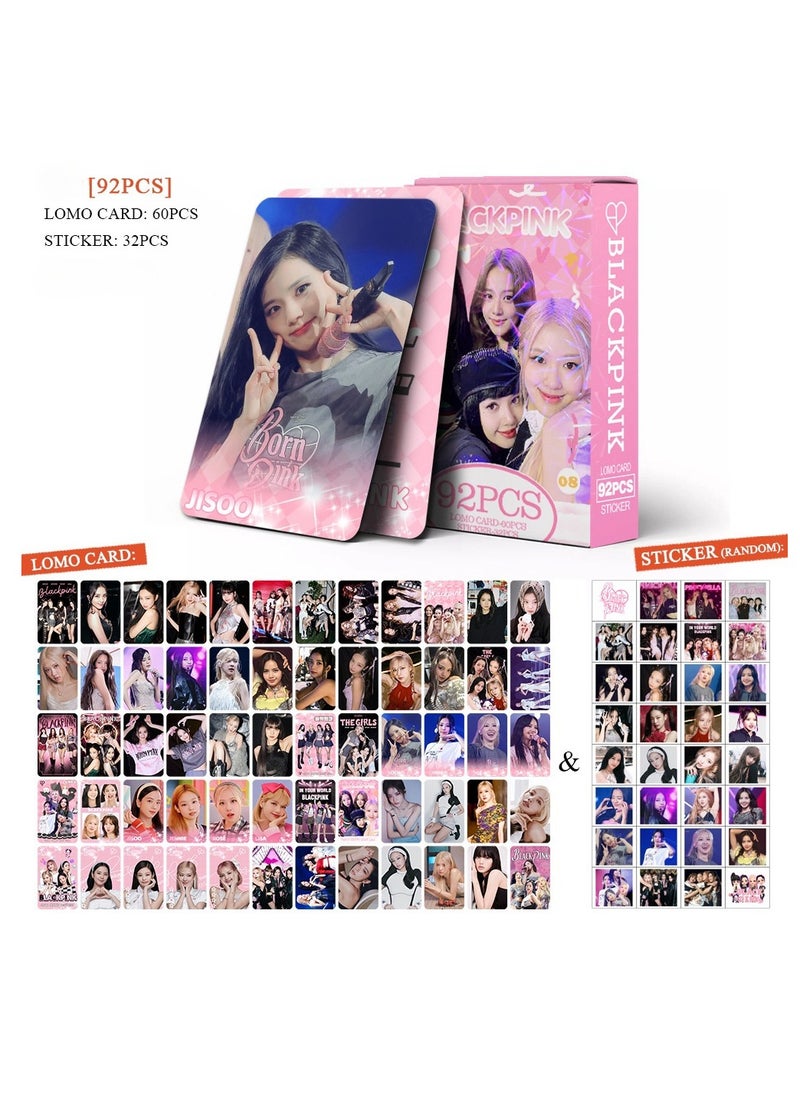 EHOME 92Pcs Blackpink Lomo Card And Sticker  - Image 2