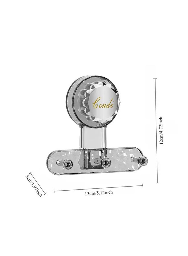 Rotating Multifunctional Bathroom Suction Cup Hook Cylindrical Silvery Gray No Punching Large Triple Adhesive - Image 4