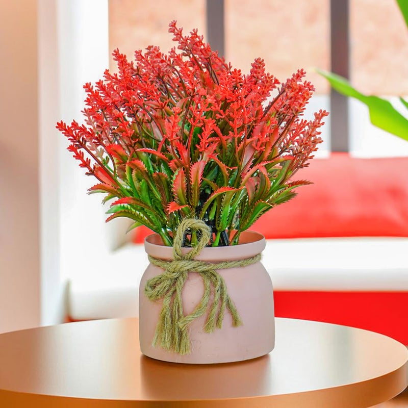 Ekhasa Wild Grass Flower Vase with Artificial Flowers Plant Small Flower Pots with Artificial Flowers for Home Decor Centre Table Pots Showpiece Living Room Office Wedding Birthday Gift - Image 1