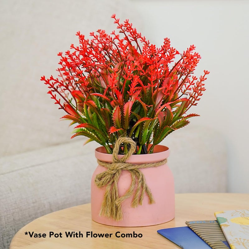 Ekhasa Wild Grass Flower Vase with Artificial Flowers Plant Small Flower Pots with Artificial Flowers for Home Decor Centre Table Pots Showpiece Living Room Office Wedding Birthday Gift - Image 2