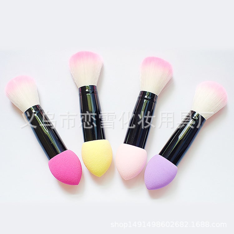 Manufacturer''s In-Stock New Non-Latex Bullet-Shaped Powder Puff Pen Double-Ended Brush Blush Brush Fashionable Beauty Tool Makeup Brush - Image 1