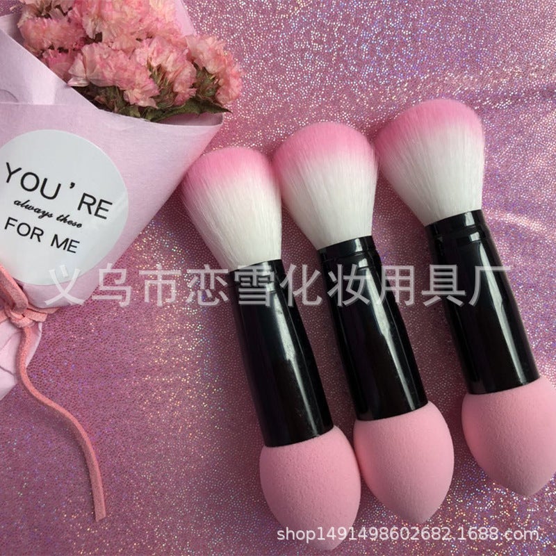 Manufacturer''s In-Stock New Non-Latex Bullet-Shaped Powder Puff Pen Double-Ended Brush Blush Brush Fashionable Beauty Tool Makeup Brush - Image 2