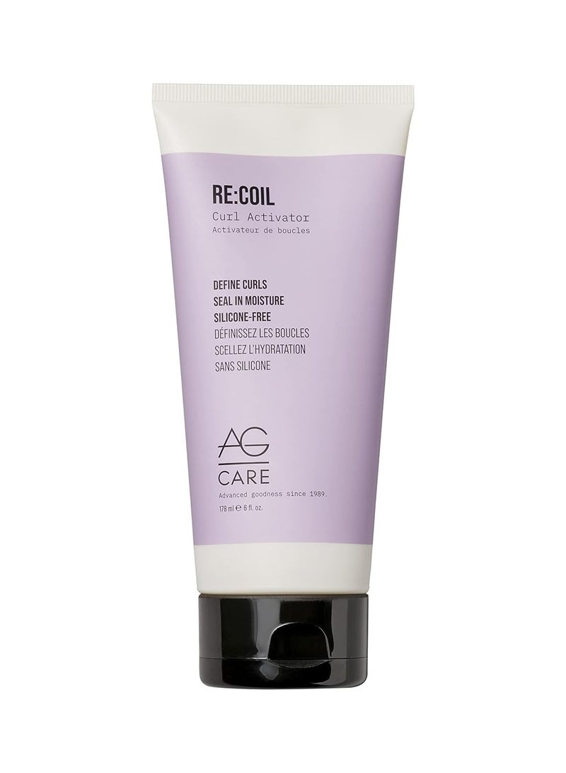 AG Care AG Care Re:Coil Curl Activator Curl Cream with Keratin Amino Acids - Ultra-Nourishing Curly Hair Cream for Defined, Healthy Curls, 6 Fl Oz - Image 1