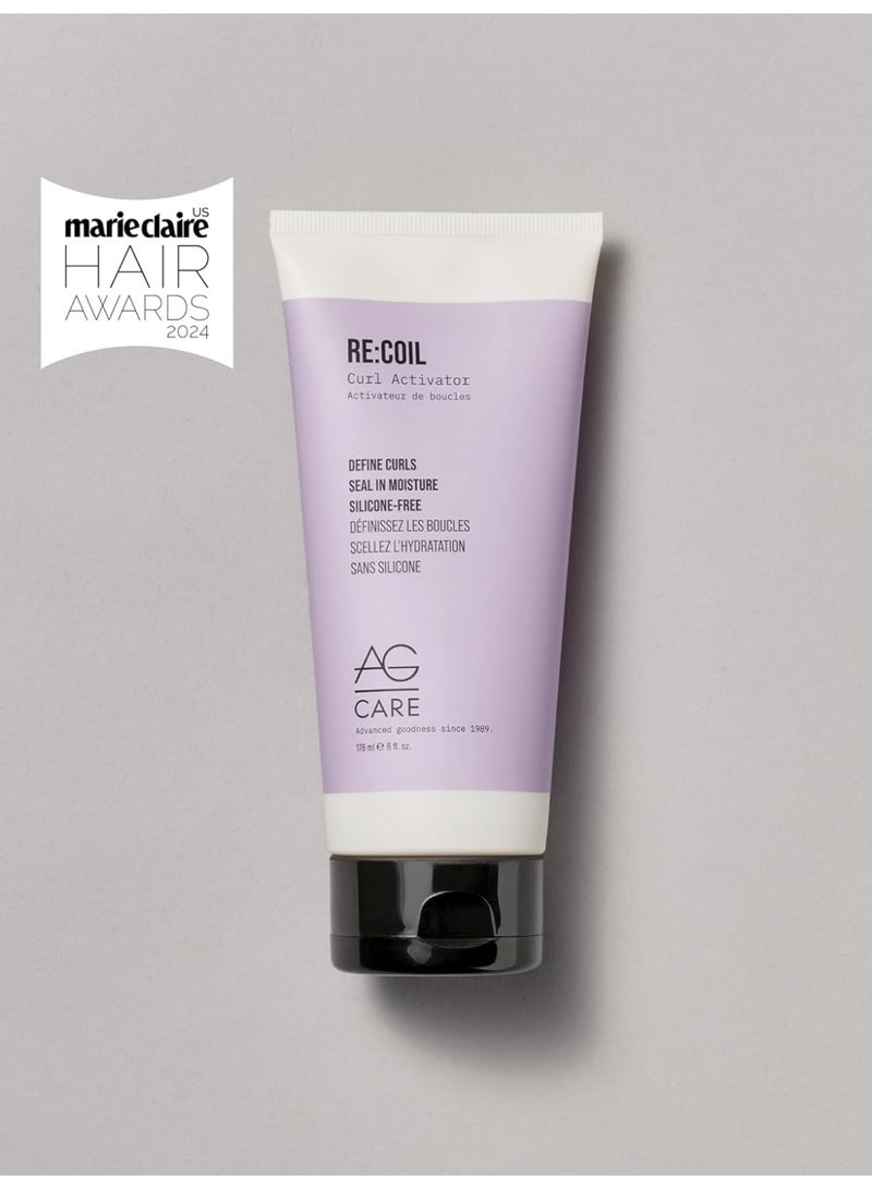 AG Care AG Care Re:Coil Curl Activator Curl Cream with Keratin Amino Acids - Ultra-Nourishing Curly Hair Cream for Defined, Healthy Curls, 6 Fl Oz - Image 2