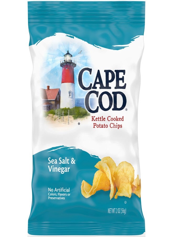 Cape Cod Potato Chips, Sea Salt and Vinegar Kettle Chips, 2 Oz (Pack of 6) - Image 1