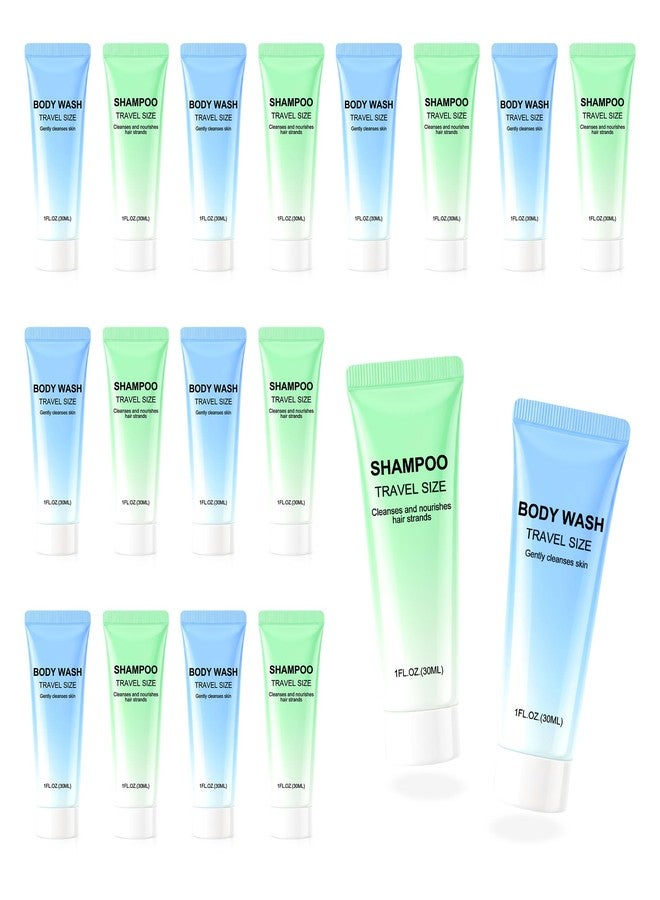 Kocpudu Travel Size Body Wash And Shampoo Bulk, 30ml Travel Size Toiletries Set Bulk, Includes Hotel Body Wash And Shampoo Bulk, Suitable For Travel, Hotels, Homes, And The Homeless (10-PACK - Image 1