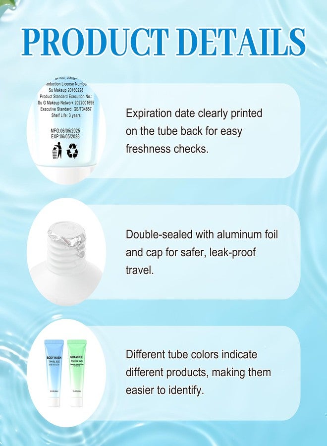 Kocpudu Travel Size Body Wash And Shampoo Bulk, 30ml Travel Size Toiletries Set Bulk, Includes Hotel Body Wash And Shampoo Bulk, Suitable For Travel, Hotels, Homes, And The Homeless (10-PACK - Image 5