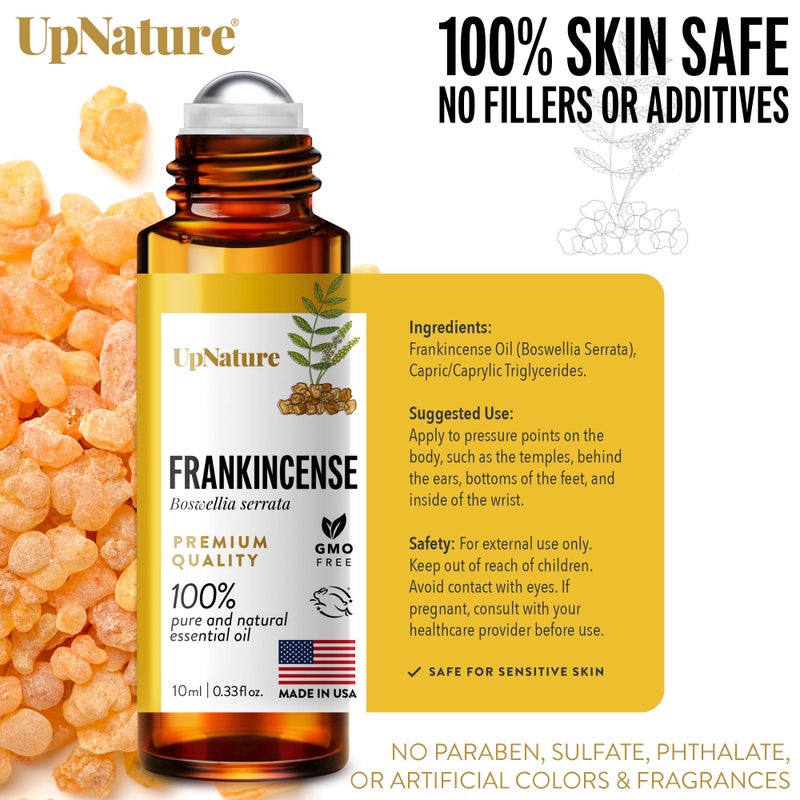 UpNature Frankincense Essential Oil Roll On - 100% Pure Frankincense Oil for Skin - Image 3