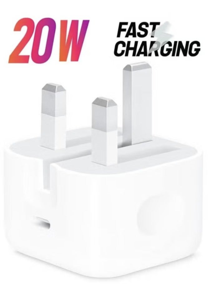 iPhone 20W Fast Charger | USB C Wall Fast Charger Compatible with iPhone 15/14/14 Pro/14 Pro Max/13/12/SE2020/11/XR/XS Max/X/iPad  - Image 1
