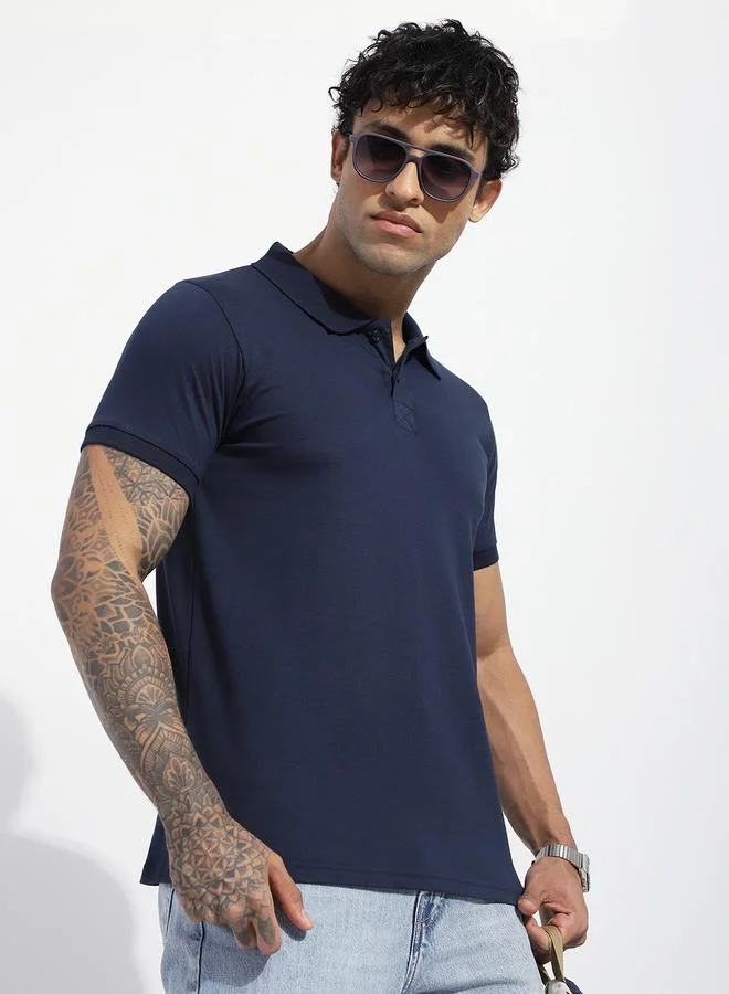 ديلينجر تيشيرت بولو سادة بأكمام قصيرة وقصة عادية للرجال