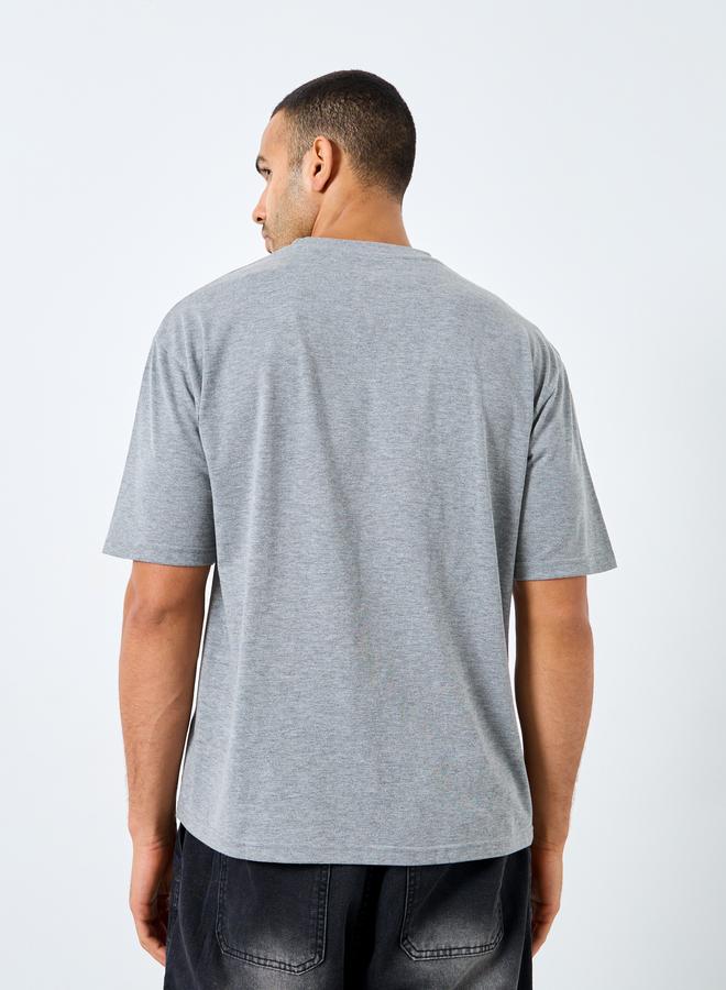 Styli Front Graphic Crew Neck Oversized T-Shirt - Image 4