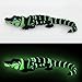 coonoe 3D Printed Articulated Crocodile Opening Mouth and Glass Eyes Flexible Joint Animal Models Surprise Gifts for Fidget Enthusiasts Fluorescent Green - Image 2