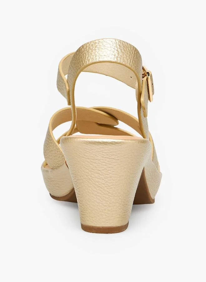 Le Confort GOLD Women Block Heel Sandals for Women | Best Price UAE