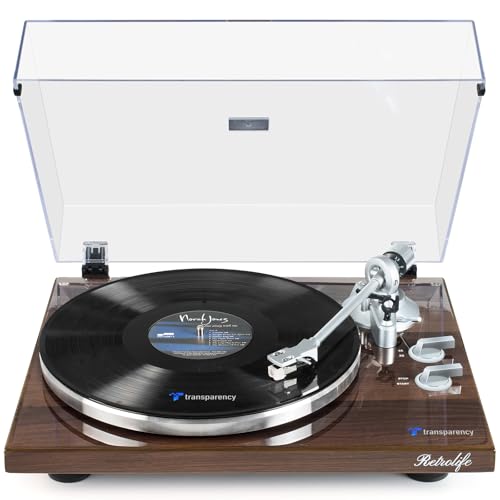 Retrolife Turntables Belt-Drive Record Player with Wireless Output Connectivity, Vinyl Player Support 33&45 RPM Speed Phono Line USB Digital to PC Recording with Advanced Magnetic Cartridge&Counterweight - Image 1