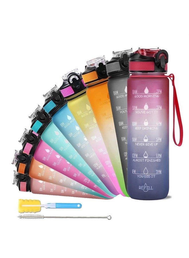 SOLARA Sipper Water Bottle 1 Litre, Leakproof, BPA-Free & Durable Tritan, Water Bottle for Adults, Gym, Kids, School, Gifts & Office, Motivational Time Marker, 1Ltr Sipper Bottle, Dark Intentions - Image 1