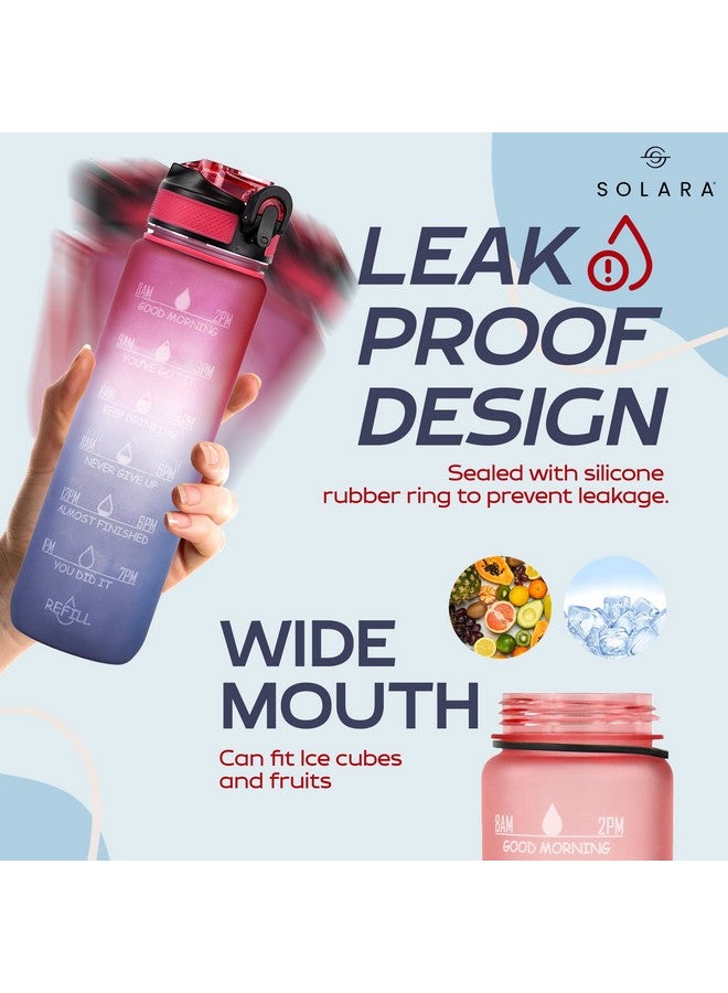 SOLARA Sipper Water Bottle 1 Litre, Leakproof, BPA-Free & Durable Tritan, Water Bottle for Adults, Gym, Kids, School, Gifts & Office, Motivational Time Marker, 1Ltr Sipper Bottle, Dark Intentions - Image 3