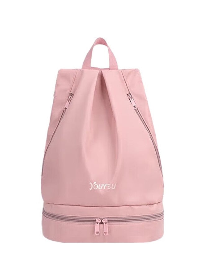 Youyou Waterproof Swimming Bag, Portable Backpack, Fitness Sports Dry-Wet Separation Storage Bag 91308, Pink Regular Style - Image 1