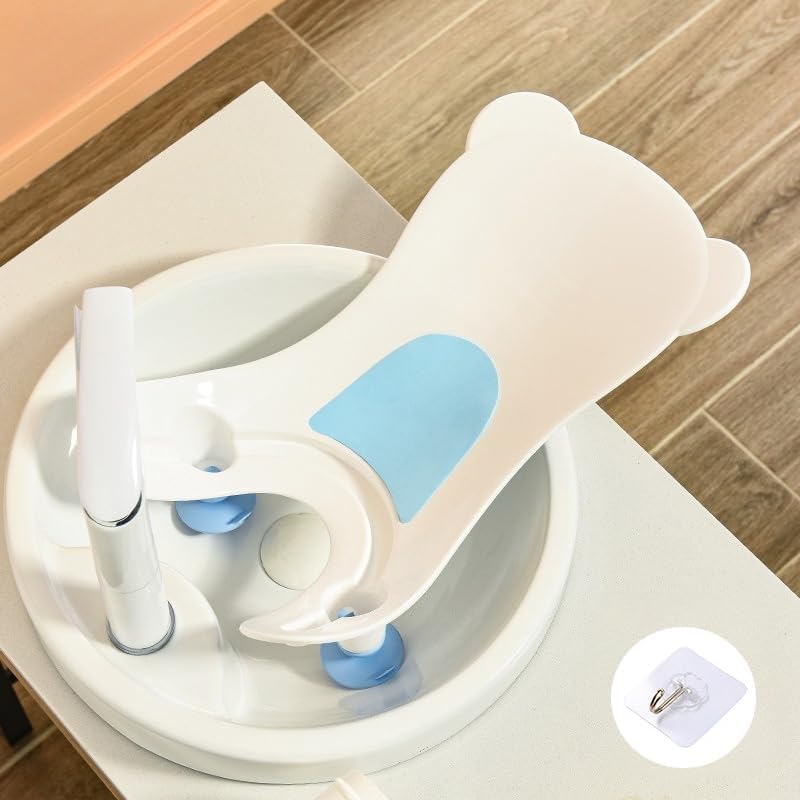 Portable Baby Sink Bath with Suction Cup and Buttock Support - Blue - Image 2