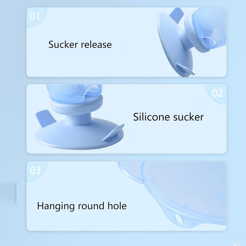Portable Baby Sink Bath with Suction Cup and Buttock Support - Blue - Image 4