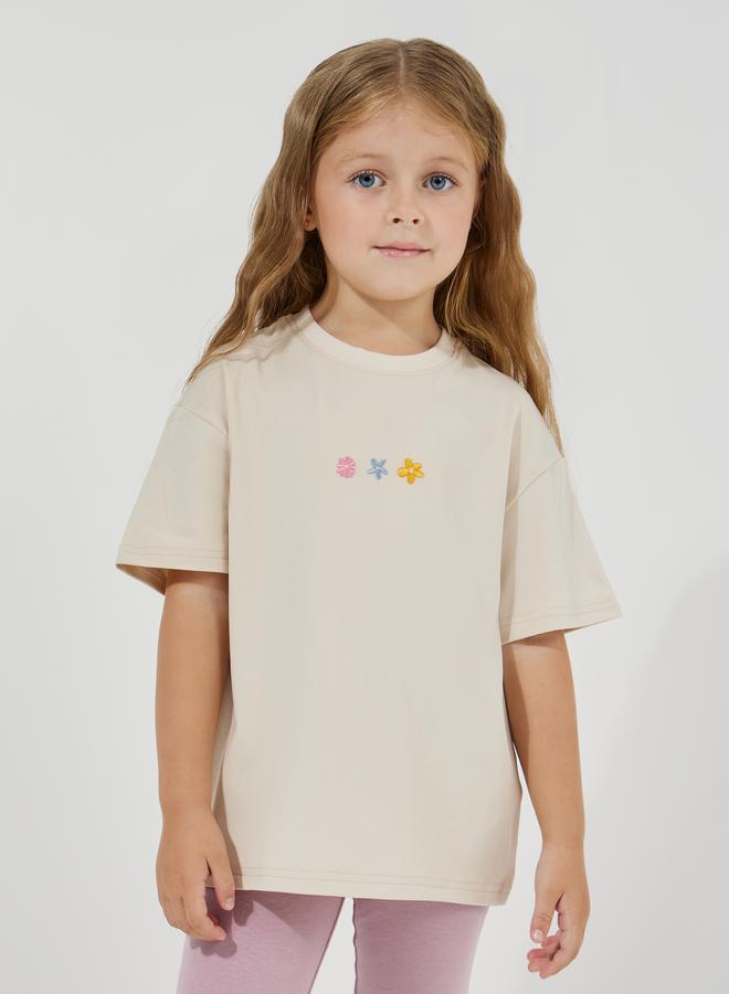 Styli Oversized Embroidery Detail T-Shirt  - Image 1
