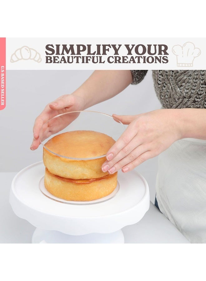 TPGP Acrylic Cake Disc, 8.25 Inch 2 Pack - Round Cake Disc Set, Disk for Cake Decorating, 1/8in Thick - Image 3