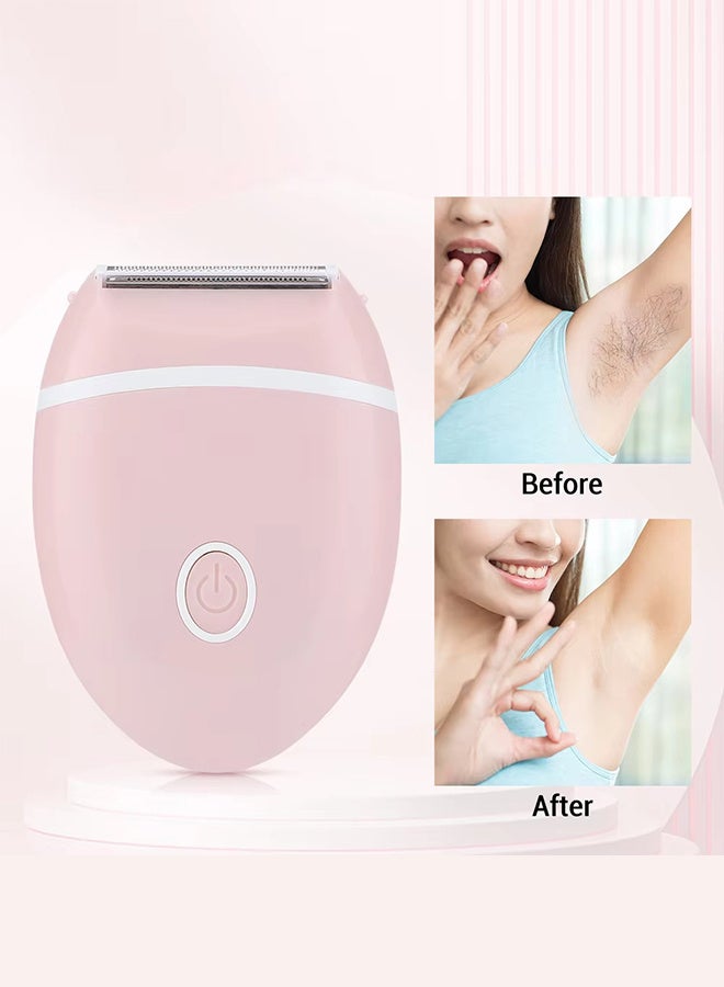 Aijmil Electric Intimate Shaver, Detachable and Washable Electric Shaver, Portable Cordless Waterproof Shaver, Painless Razor for Face, Legs and Underarms for Women (Pink) - Image 2