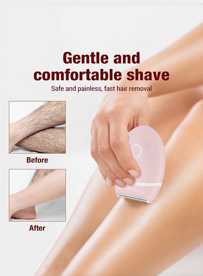 Aijmil Electric Intimate Shaver, Detachable and Washable Electric Shaver, Portable Cordless Waterproof Shaver, Painless Razor for Face, Legs and Underarms for Women (Pink) - Image 4